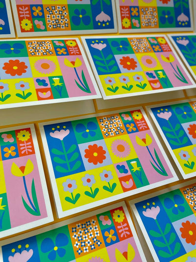 Flowerblock Boxed Set of 8 Blank Cards