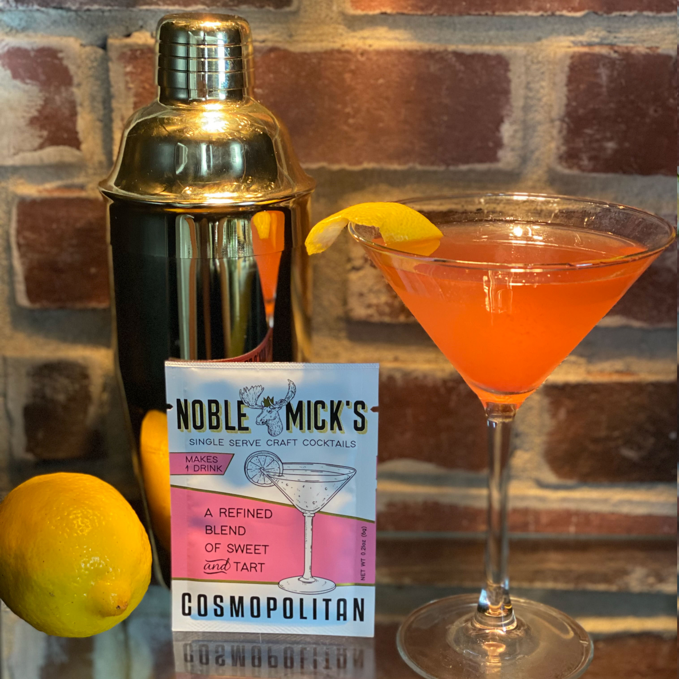 NOBLE MICK'S - Single Serve Craft Cocktails - Cosmopolitan Single Serve Craft Cocktail