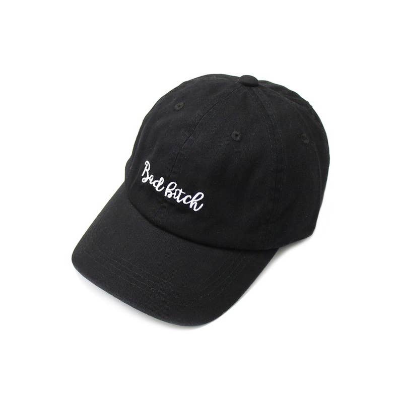 BAD BITCH CAP: Black / ONE SIZE