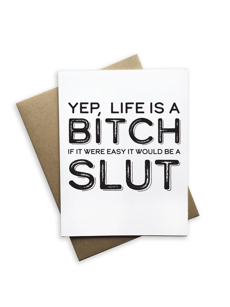 Life's A Bitch Notecard