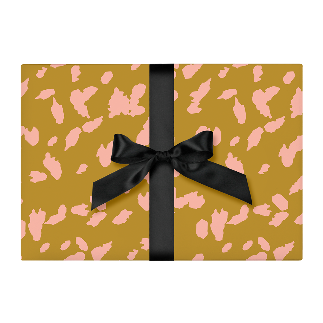 Paperboy - Wrapping Paper - Pink & Mustard Spots