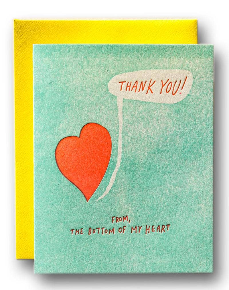 Thank You From The Bottom Of My Heart Thank You Card