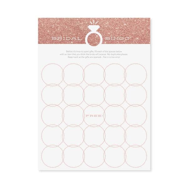 Bridal Scratch-off Game - Rose Gold Glitter – Inklings Paperie