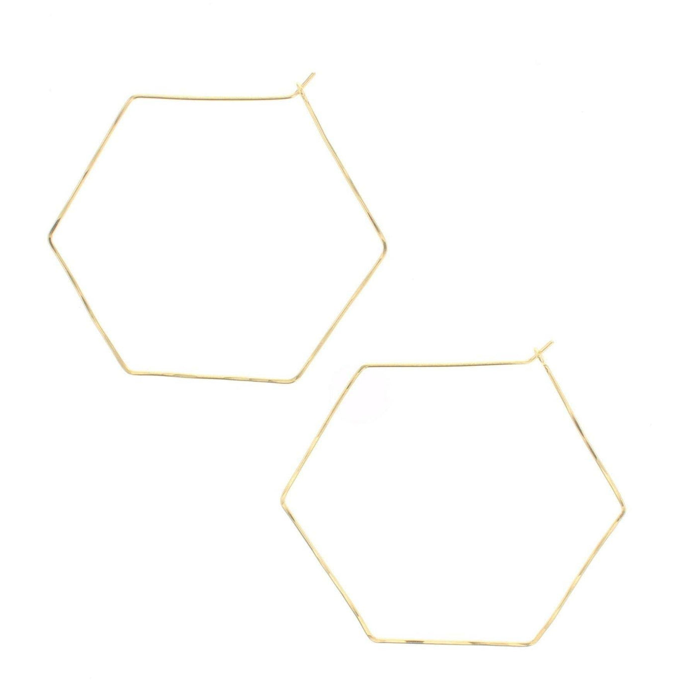 Lotus Jewelry Studio - Hexagon Hoop Earrings