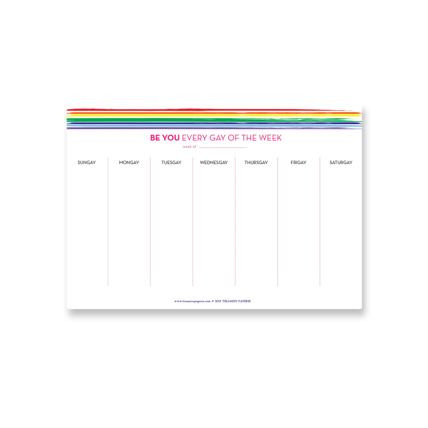Be You Every Gay of the Week Mousepad Notepad
