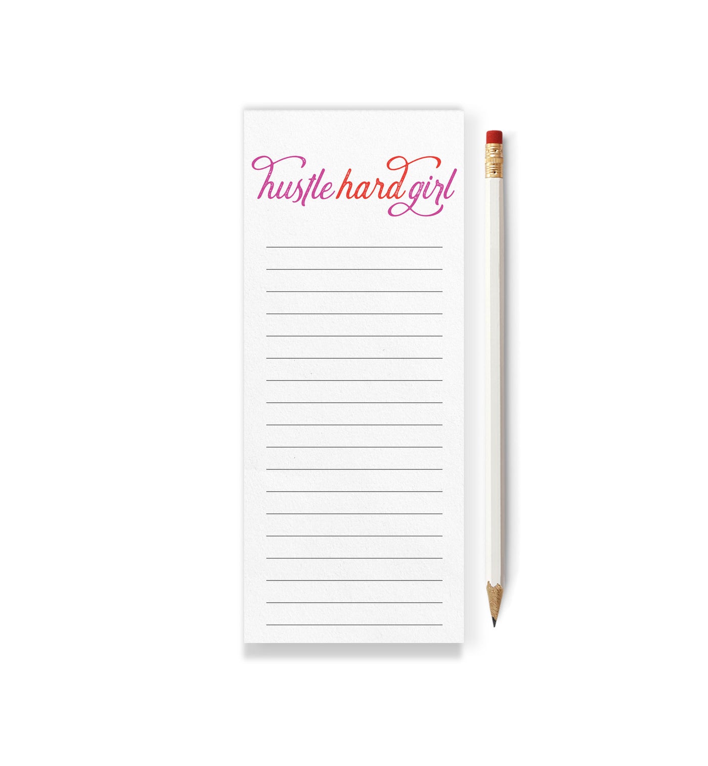 Hustle Hard Girl Skinny Notepad