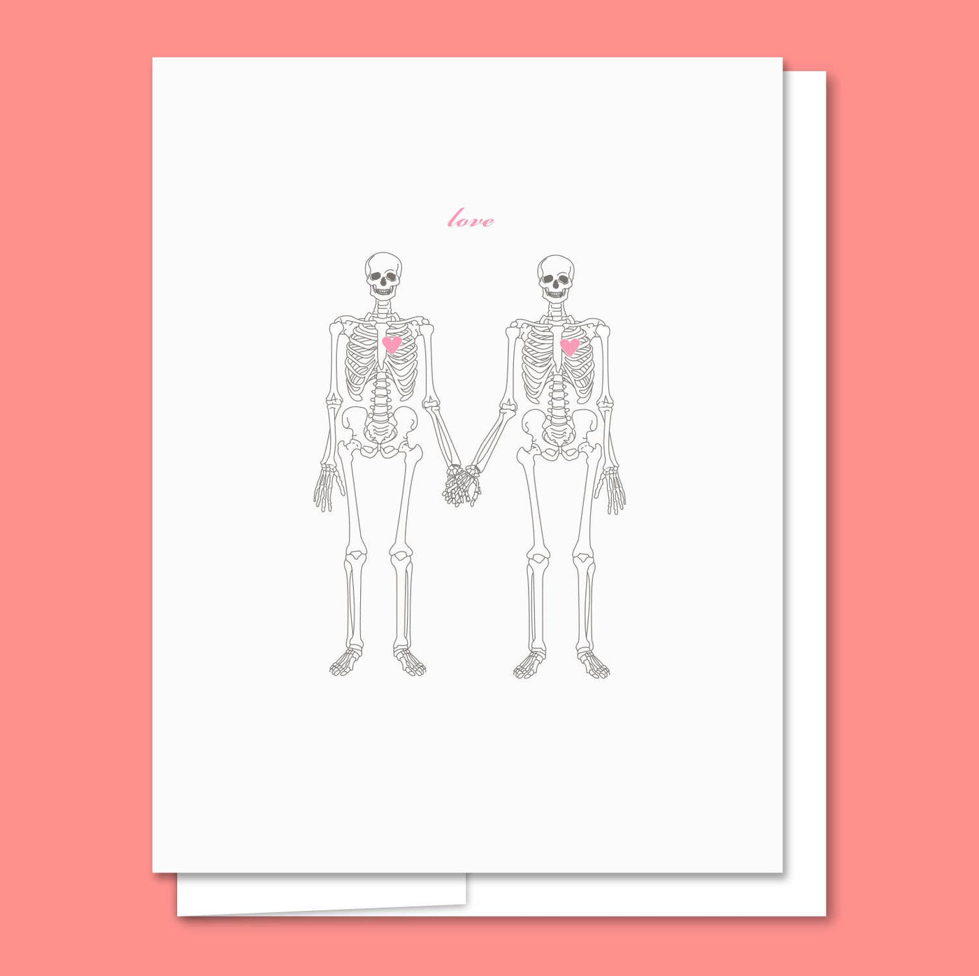 Quick Brown Fox Letterpress - Skeletons Card