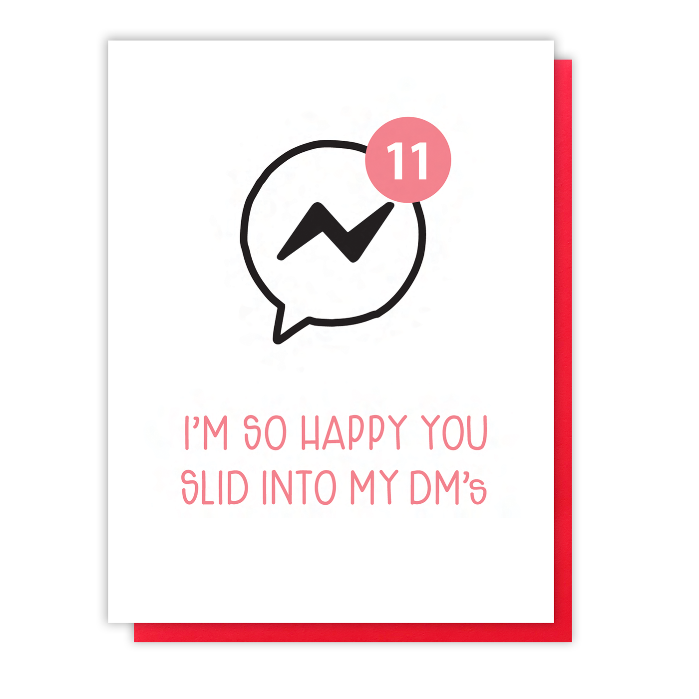 Slid Into DMs Love Valentine Letterpress Card