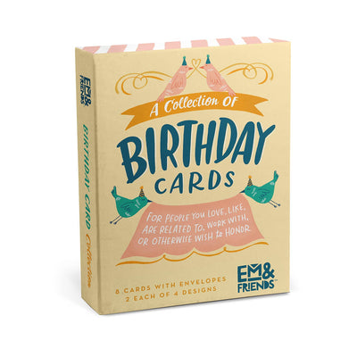 Birthday Cards, Box of 8 Assorted