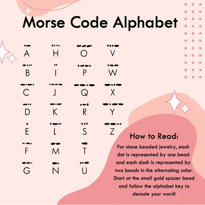Morse Code Matching Set | MOTHER & DAUGHTER: Jasper & Howlite