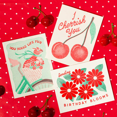 I Cherrish You - Risograph Greeting Card