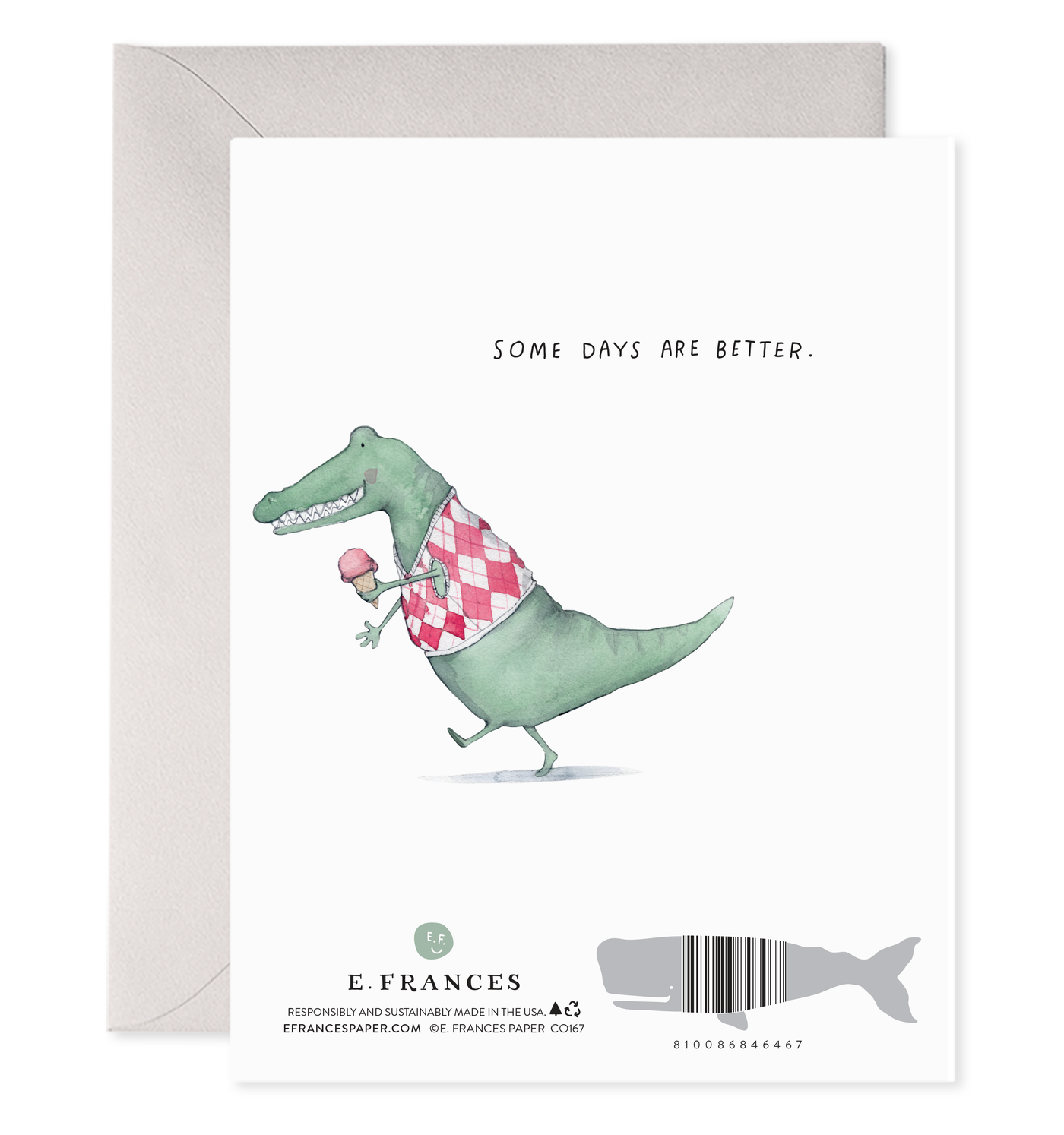 Alligator Hard Day | Greeting Card