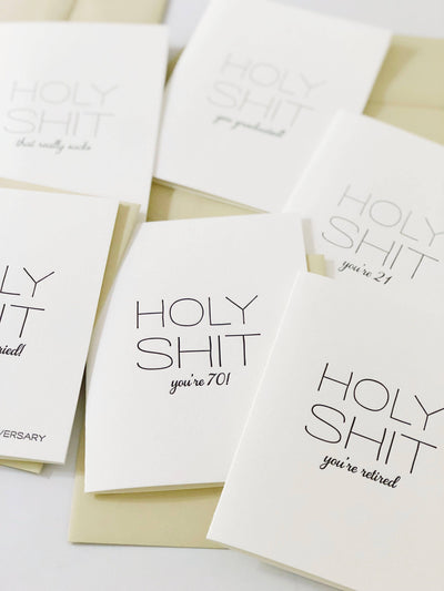 New Baby Congrats Card - Holy Shit You're Pregnant Card