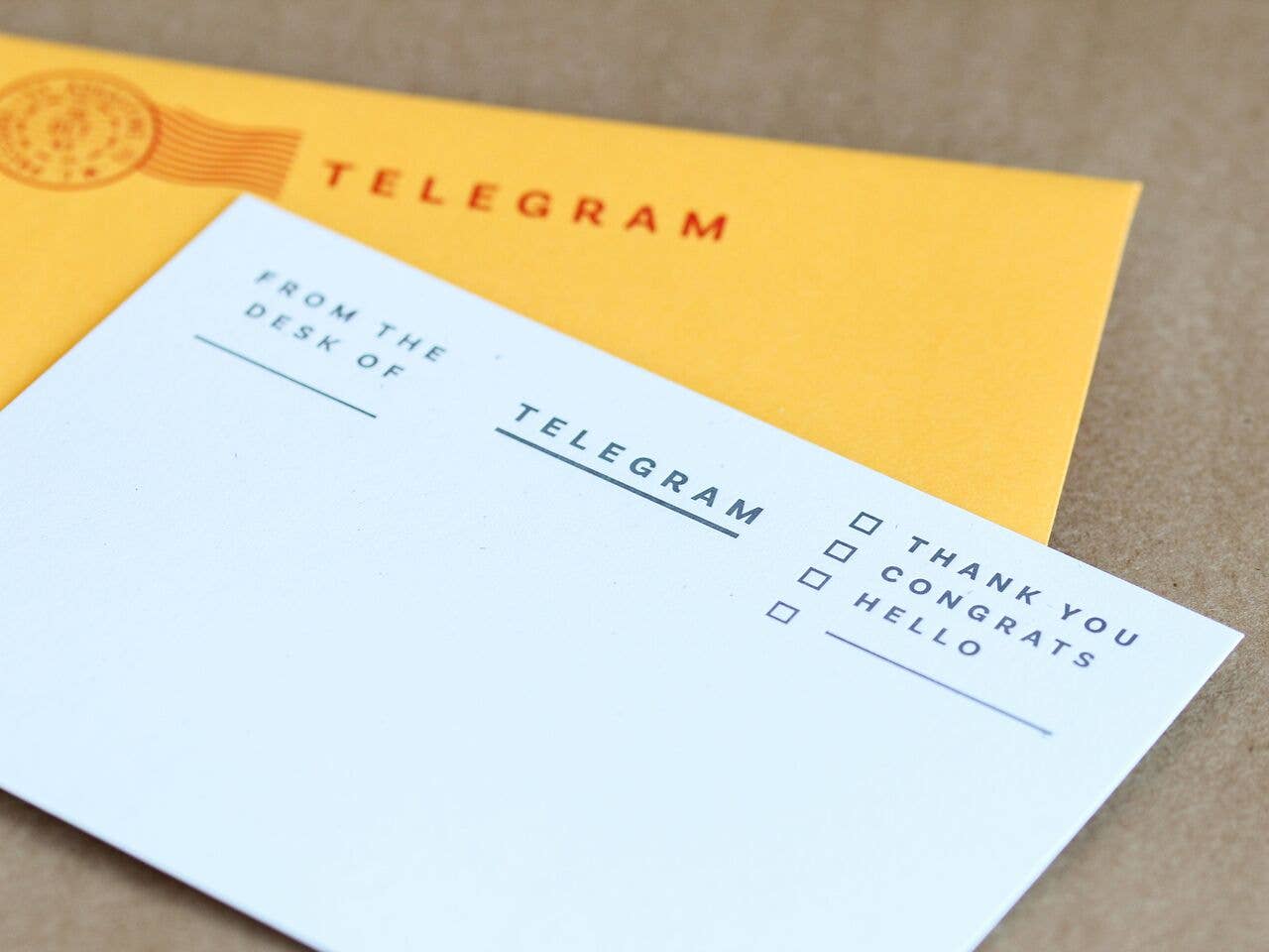 Telegram Stationery Set