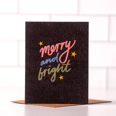 Merry and Bright - Modern Holiday card