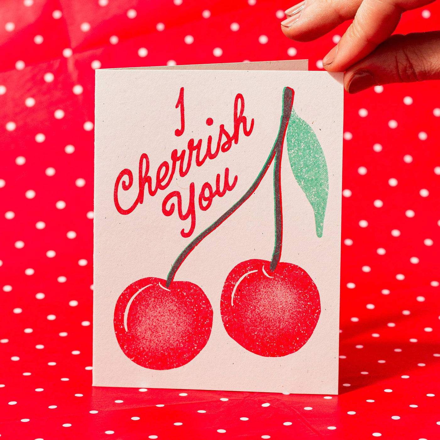 I Cherrish You - Risograph Greeting Card