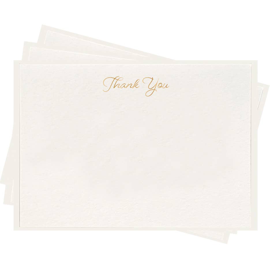 Thank You Fancy Flat - Foil Box Set of 8 Stationery