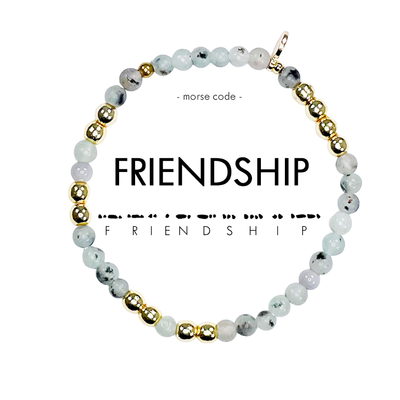 Gold Morse Code Bracelet | FRIENDSHIP: Jasper