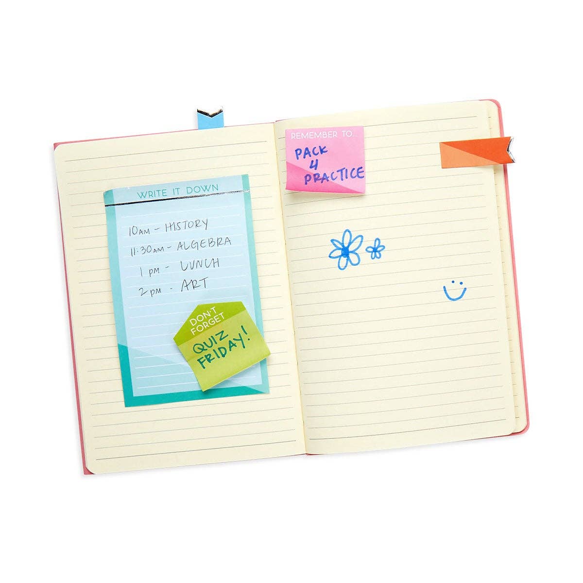 Side Notes Sticky Tab Note Pad - Color Write (1 Set)