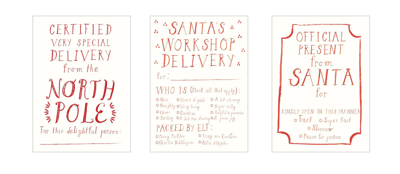 Package from Santa Holiday Gift Tags