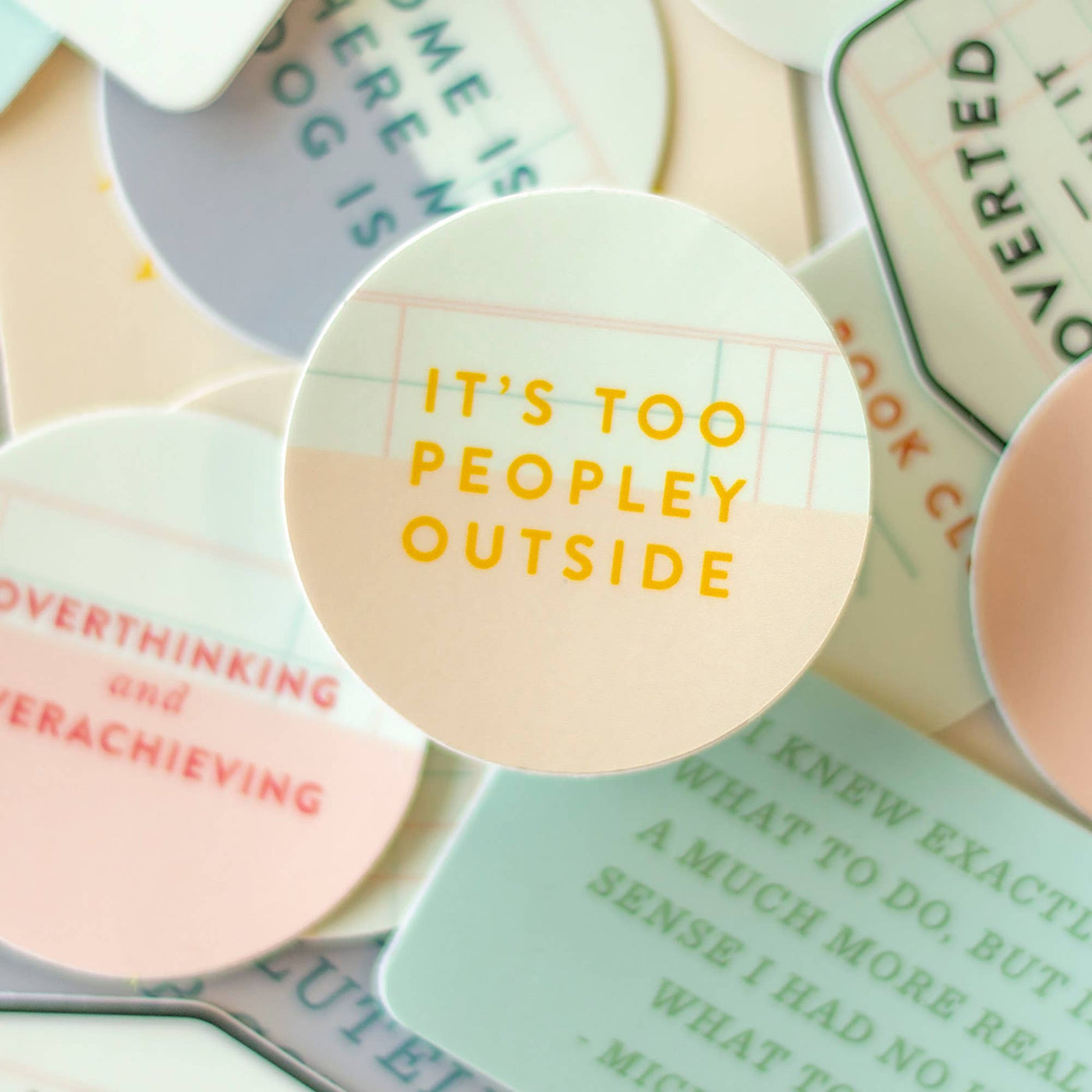 Studio Calico - It's Too Peopley Outside Decal Sticker