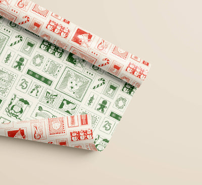 North Pole Post Double Sided Gift Wrap | Set of 3 Sheets