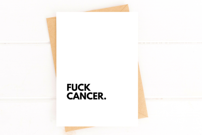 Five Dot Post - Fuck Cancer Get Well Cancer and Chemo Support Card