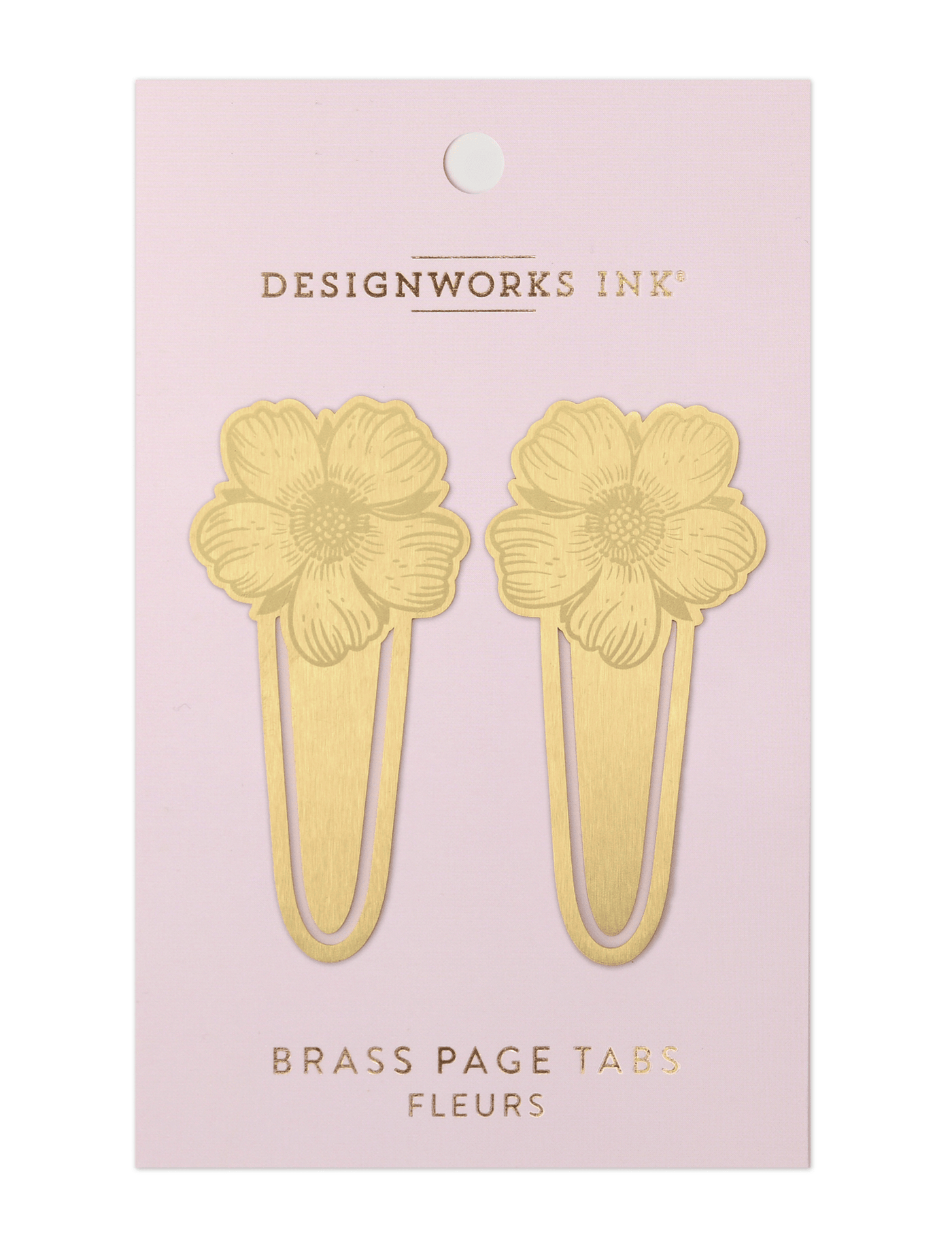 Brass Page Tabs - Fleurs