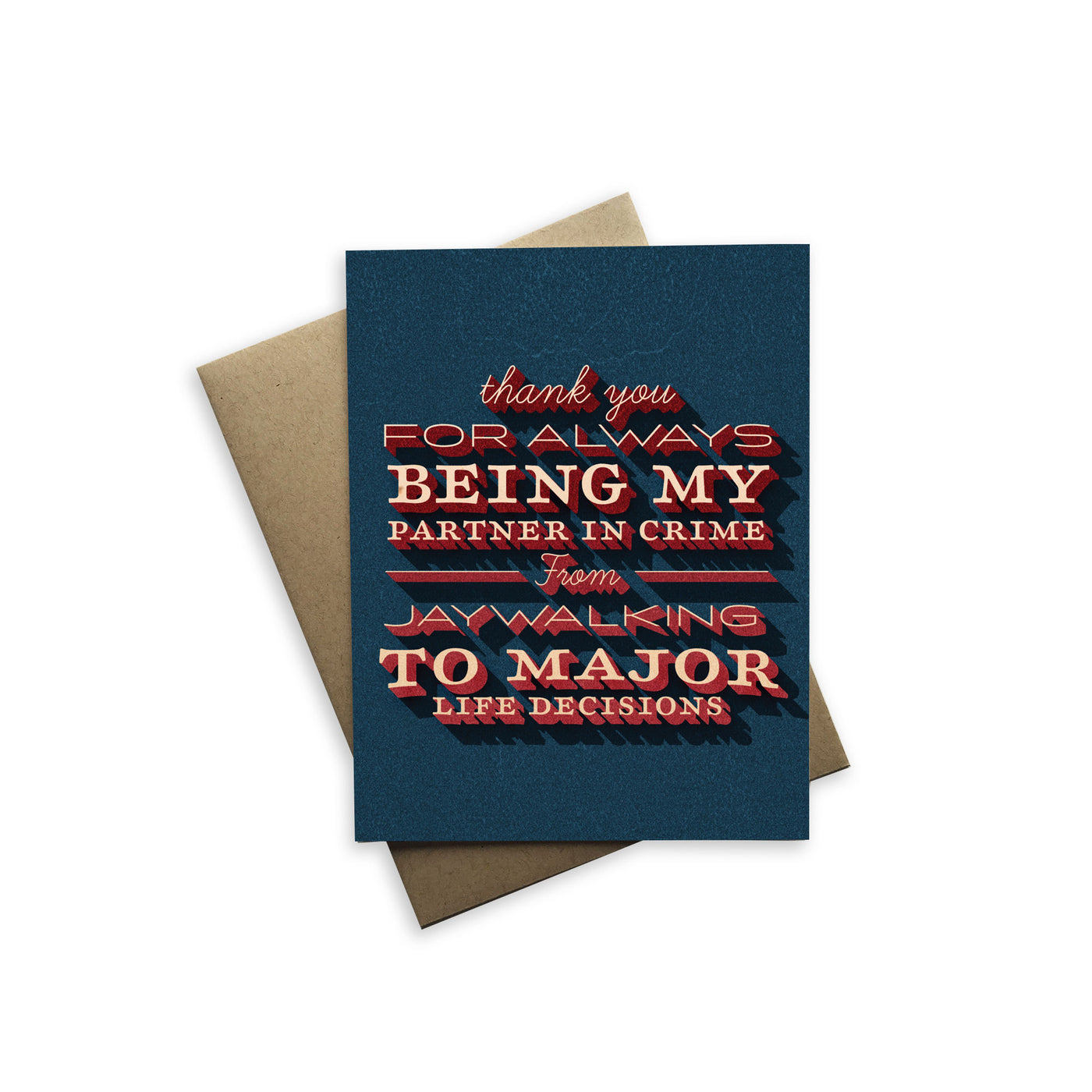 Thank you for being my Partner in Crime Greeting Card