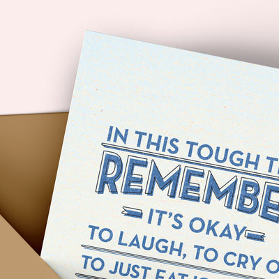 In this Tough Time Sympathy Greeting Card