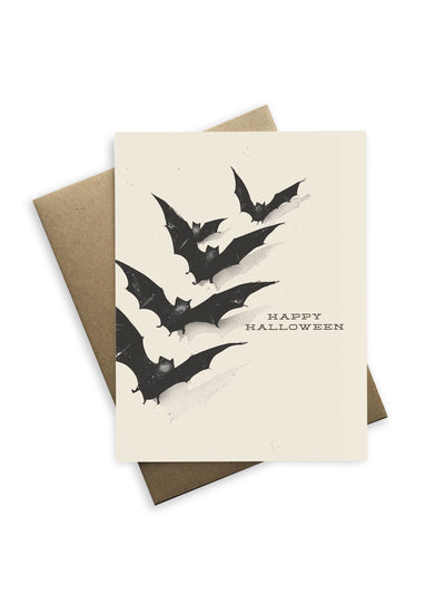 Happy Halloween Bat Card