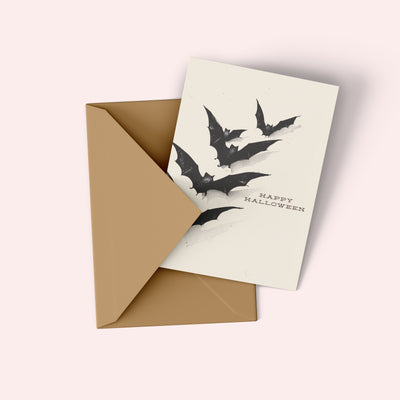 Happy Halloween Bat Card