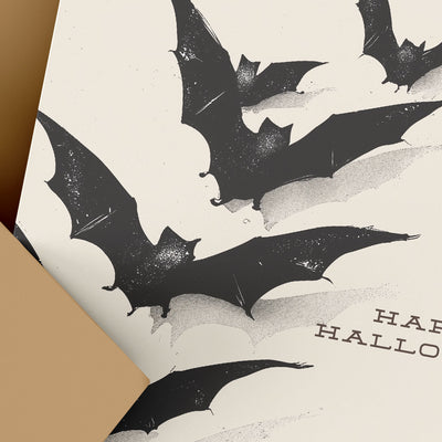 Happy Halloween Bat Card