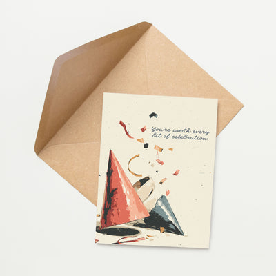 Happy Birthday Party Hats Card