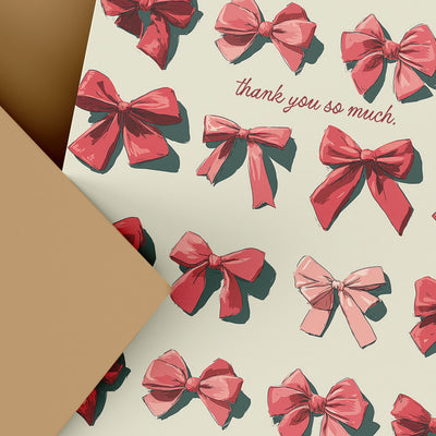 Thank You So Much Pink Bow Card