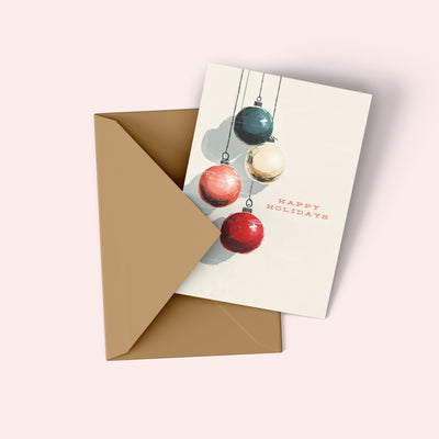 Christmas Holiday Ornaments Card