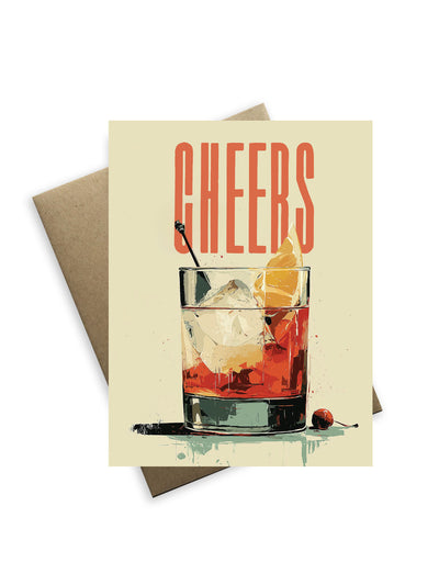Cheers Birthday Card, Congrats Card, For Him Card