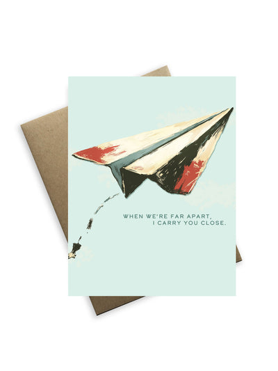 MIss You Paper Plane Card