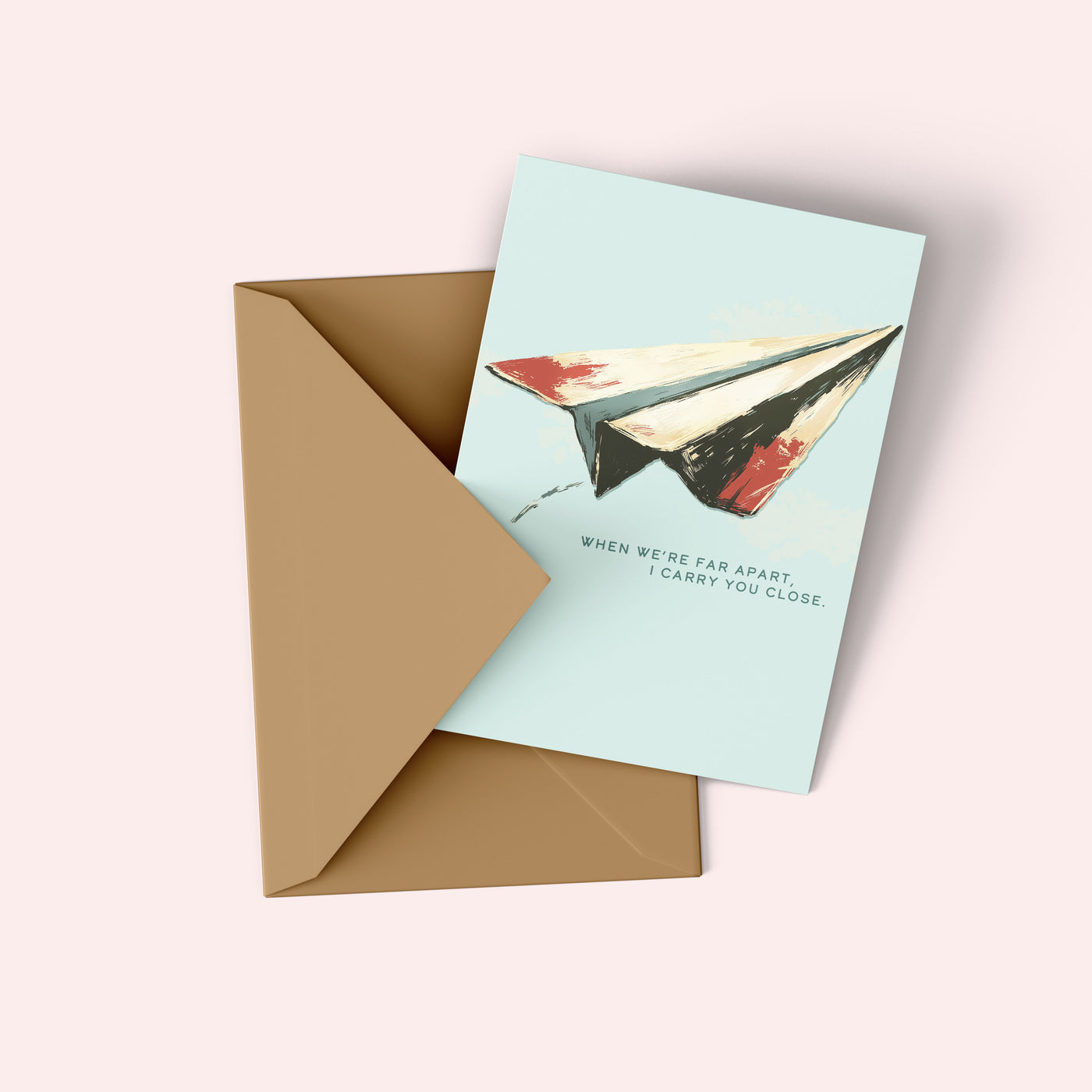 MIss You Paper Plane Card