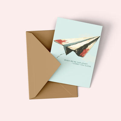 MIss You Paper Plane Card