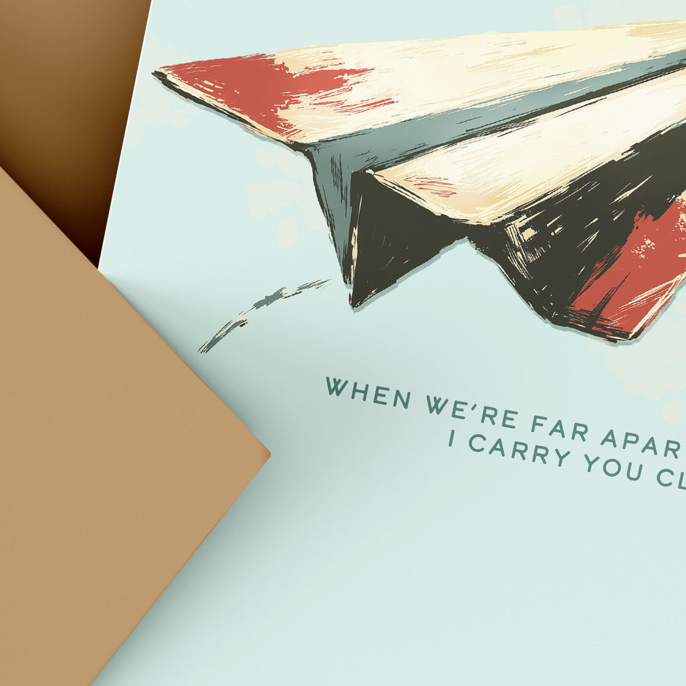 MIss You Paper Plane Card