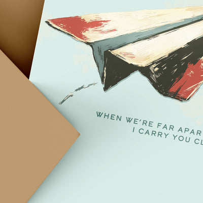 MIss You Paper Plane Card