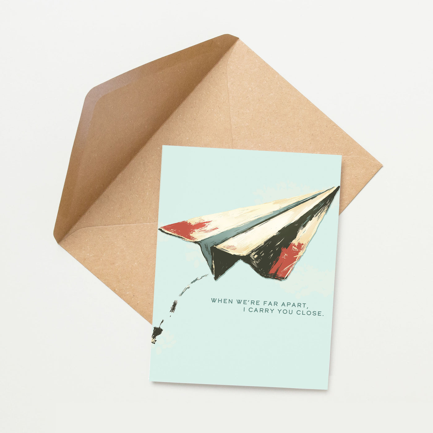 MIss You Paper Plane Card