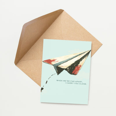 MIss You Paper Plane Card