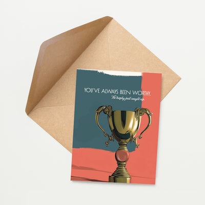You Did It Trophy, Congrats Card