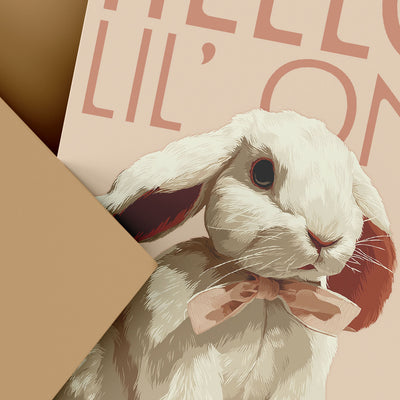 Hello Little One Baby Bunny Card