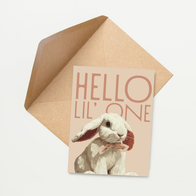 Hello Little One Baby Bunny Card