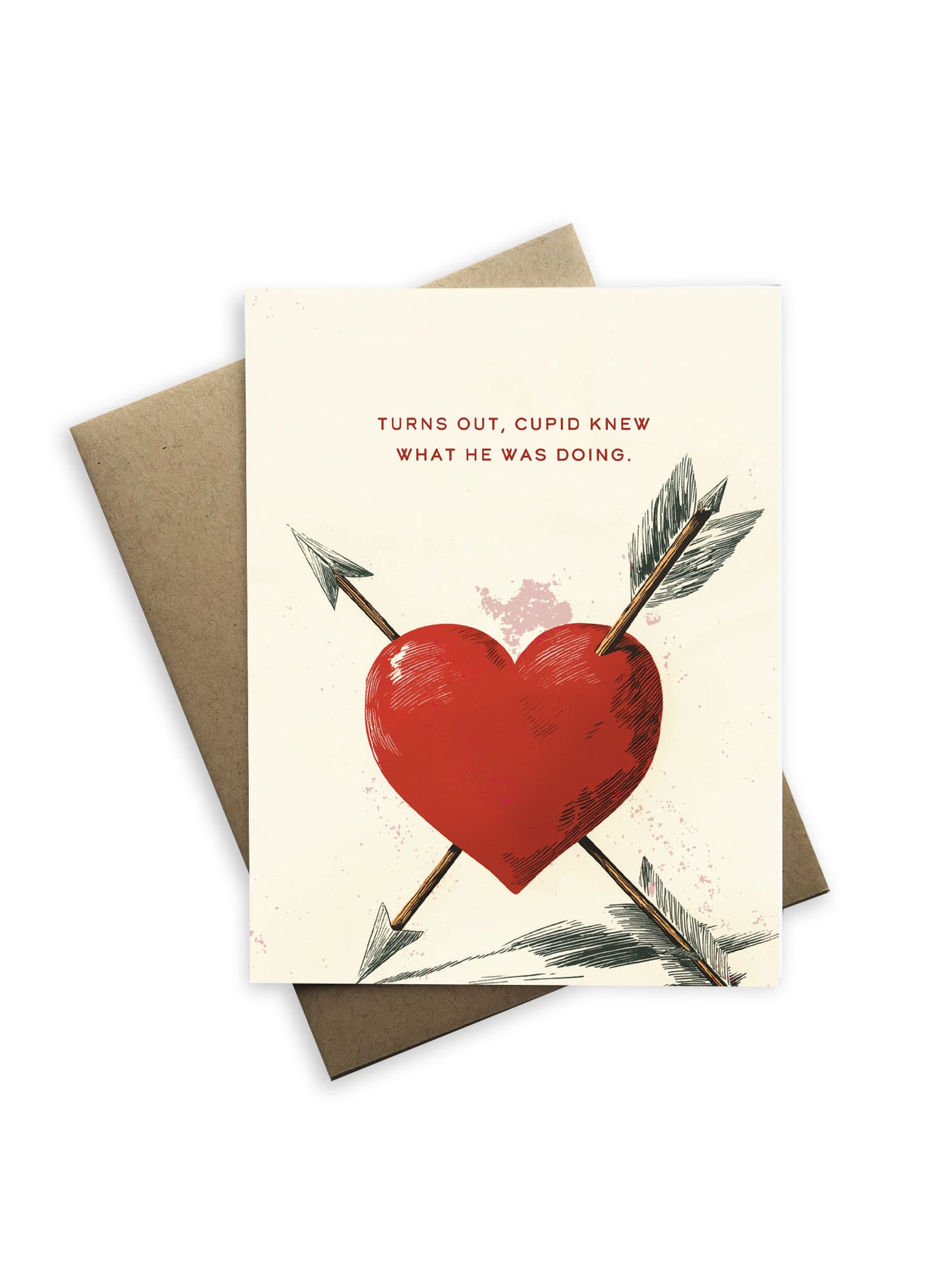 Valentines Card, Love Card, Cupid Knew