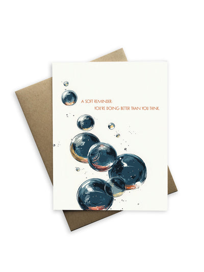 Bubbles Card, Encouragement Card