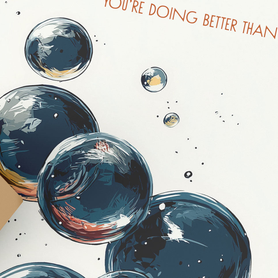 Bubbles Card, Encouragement Card